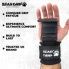 BEAR GRIP Weight Lifting Hooks, Non-Slip Rubberised Grips (Black)