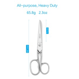 LIVINGO 6'' Professional Forged Fabric Scissors, Precision Dressmaking Tailor Small Scissors Heavy Duty, Sharp Stainless Steel Multi-Purpose Sewing Shears for Crafting Supplies, Dressmakers, Adults
