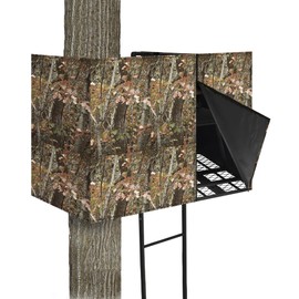 103"X37.5" Hunting Tree Stand Blinds for Deer Hunting Universal Camo Tree Ladder Stand Blind Kit with Zipper and 2 Pockets Tree Stand Cover for Hunting Deer, Elk, Hunting Blind & Accessories