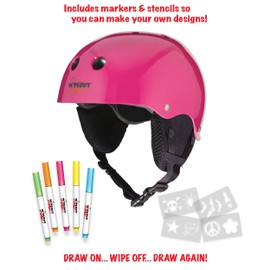 Wipeout Dry Erase Kids Helmet for Skiing and Snowboarding