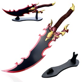 24.8" Anime Demon King Soralion Full Metal Sword with Display Stand Sung Jinwoo Cosplay Sword Eyes Handle,for Cosplay,Display,Collection,Gift