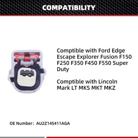 HiSport AU2Z14S411AGA Ambient Air Temperature Sensor Connector Compatible with Ford ​Bronco Sport Edge ​Escape F-150 250 350 450 550 650 750 Mustang Ranger, Lincoln MKC MKT MKZ Navigator