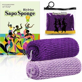 Esponja de red africana exfoliante para la ducha con bolsa de viaje