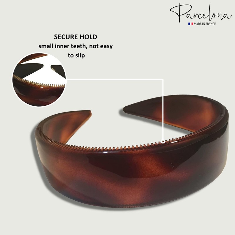 Parcelona French (Set of 2) Wide 1 Inch Tortoise Shell