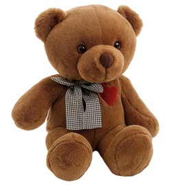 WPNCYK Teddy Bear, Small Teddy Bear Plush Toy for Girls and Adults, Cute Stuffed Animal for Gifts, Valentine's Day, Christmas, Birthday, 20 cm Brown Teddy