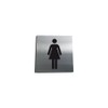 AUA SIGNALETIQUE - Plaque Alu Brossé Toilettes Femmes - 130x130