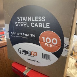 RailFX RFXCABLE100  1/8in Stainless Steel Cable rail 100 ft Coil