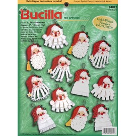 Bucilla Santa Beards Felt Applique Ornament Kit 84072