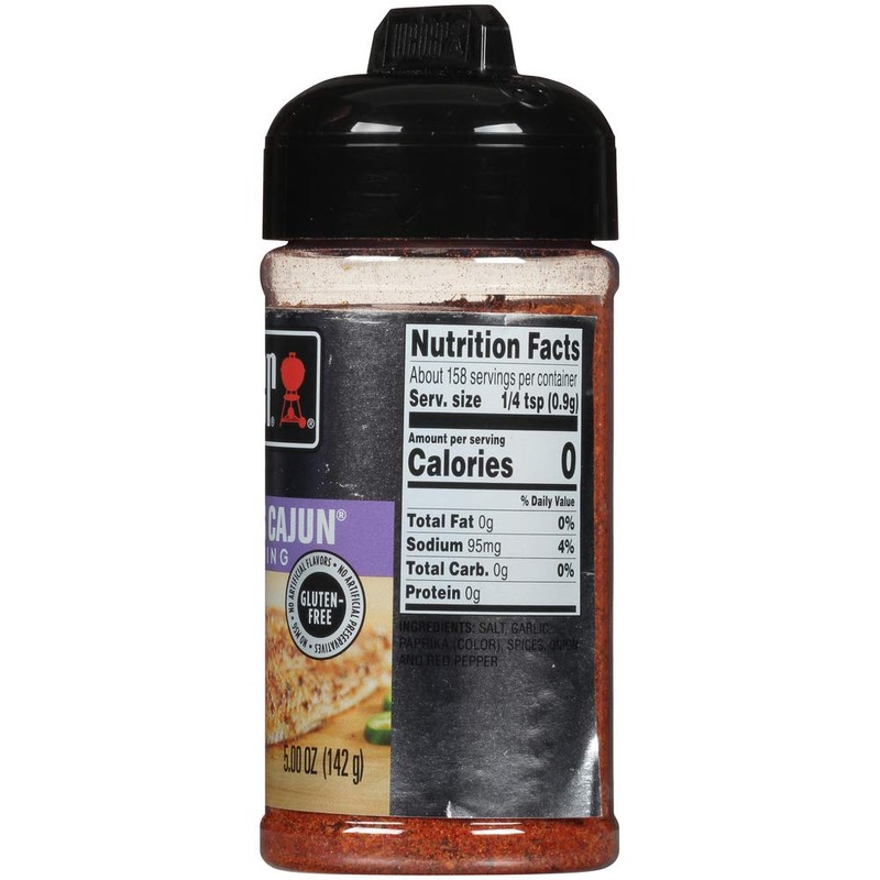 Weber N'Orleans Cajun Seasoning, 5 Ounce Shaker (Pack of 6)