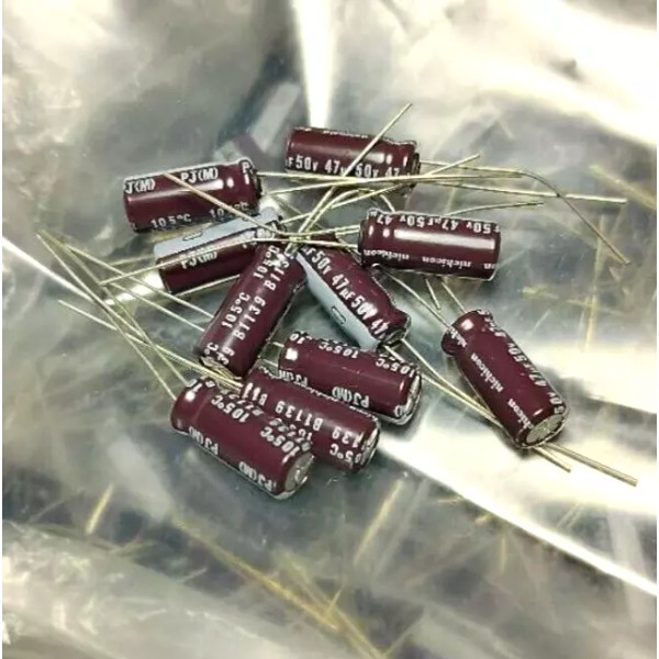 Nichicon 10x Nichicon 47uf 50v Radial Electrolytic Capacitors 50v47uF (Replacing