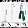3 Piece Anti-Splash Nail Clippers Set - Wide Jaw &