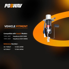 POBWAV 15100-24FB0 Fuel Pump Assembly Compatible with 1999-2007 Suzuki Hayabusa GSX1300R GSX1300RZ Replace 15100-24FA0 UCT30SU7 UC-T30SU7