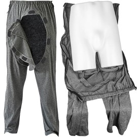 Patient Tearaway Pants, Post Surgery Recovery Pajamas with Side Zipper & Crotch Snaps, Disability Clothing Unisex (3X-Large)