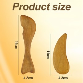 YILANJIN Massager, 2 Pieces Gua Sha Scraping Massage Tool, Wooden Legs Massager, Fishtail Scraping Board, Gua Sha, Gua Sha Massager, Shaped Guasha Board Wood for Legs, Back, Neck