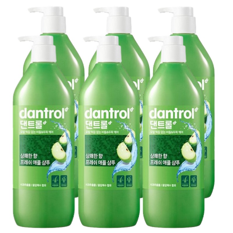 Dantrol 댄트롤 프레쉬 애플 샴푸 애플향 820ml, 6개 Dantrol Fresh