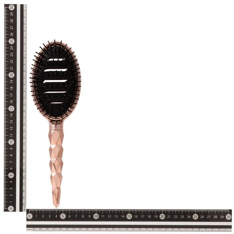 Francfranc Siv Bent Oval Hairbrush Shiny Pink Gold
