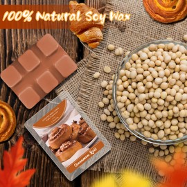 SCENTORINI Wax Melts, Fall Wax Melts, Pack of 4, Cinnamon Roll Scent, for Candle Making and Home Fragrance