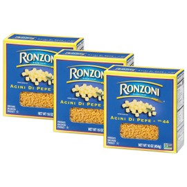 Ronzoni Acini Di Pepe Macaroni NON GMO 16 Oz. Pack Of 3.