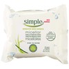 Simple Facial Wipes Micellar, 25 Count (Pack of 6)