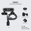 Action Camera Motorcycle Bike Handlebar Mount Clamp, Compatible for DJI