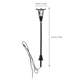 - 8 piezas de mini lámpara solar modelo de farolas de calle, luces microscópicas para casa de muñecas en miniatura, micro paisaje, accesorios de jardín de hadas, color