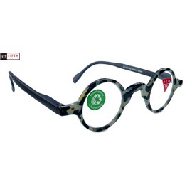 Cecilia, Premium Reading Glasses, High End Readers +1.25 to +3 Magnifying, Circle Optical Frames. Round Tortoise Black. NY Fifth Avenue.