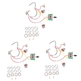 SAFIGLE 3pcs Professional Electric Guitar Circuit Wiring Bass Pickup Kit Guitar Supplies Ready to Install