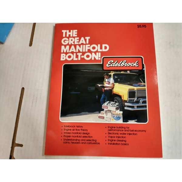 RARE EDELBROCK THE GRAT MANIFOLD BOLT ON MANUAL, INTAKE ENGINE