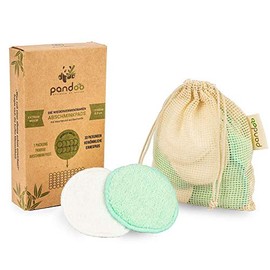 10 Reusable Make-Up Removal Pads Made Of Bamboo And Cotton, Washable, Less Waste, Extremely Soft, Perfect For Face Cleansing And Baby