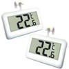 Fridge Thermometer Digital Refrigerator Thermometer, Suplong 2 Sets Digital Waterproof