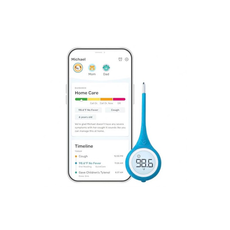 Kinsa QuickCare Smart Thermometer for All Ages