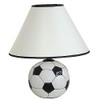 ORE International 604SC Ceramic 60-Watt Soccer Table Lamp, White
