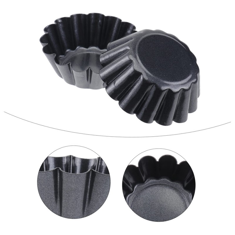 iplusmile 12pcs Non Stick Carbon Steel Mini Tart Molds for