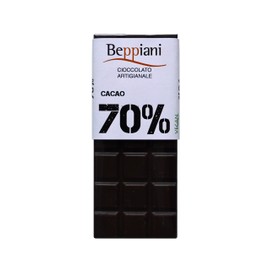 5 Tavolette di finissimo cioccolato fondente artigianale Beppiani - made in Italy - cioccolato dark - extra dark (70% Cacao)