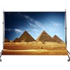 LYLYCTY Egyptian Backdrop 7x5ft Desert Blue Sky Pyramids Photo Background