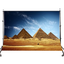 LYLYCTY Egyptian Backdrop 7x5ft Desert Blue Sky Pyramids Photo Background Studio Photography Props(Upgrade Material) LY025