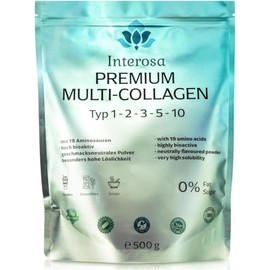 Collagen Powder 500 g - Multi Collagen Complex 5 Types: 1, 2, 3, 5, 10 - High-Quality Eggshell Membrane Peptides - Tasteless