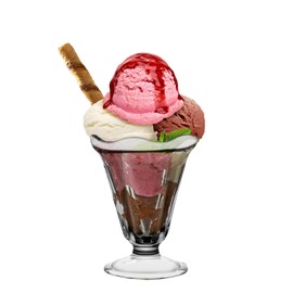 Vikko 7.5-Ounce Footed Ice Cream Cups | Classic Sundae Style Glass Cups – Thick and Durable – For Sundaes, Milkshakes, Ices, Desserts, and More – Set of 12 Dessert Glasses – 3.8” x 5”