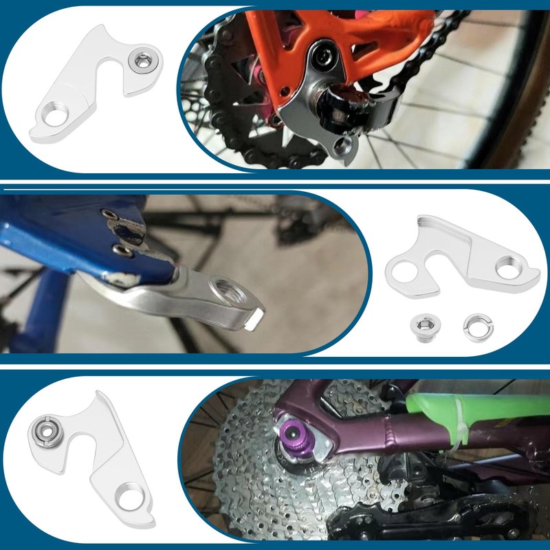 YINETTECH 2pcs GH-022 Bicycle Rear Derailleur Hanger Dropout with Screws