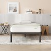 Novilla Twin Bed Frame, Metal Platform Bed Frame, Wood Slats