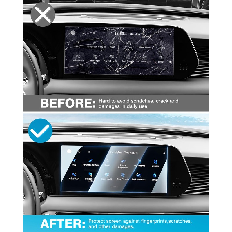 Karltys 2 Pack 2023 2024 2025 Palisade Screen Protector for