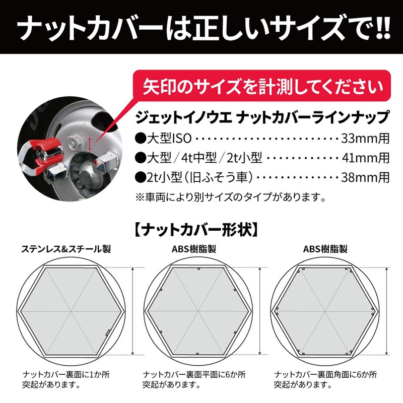 Jet Inoue 500552 Nut Cover Kira, 1.6 inches (41 mm),