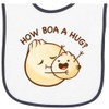 inktastic How Boa a Hug Baby Terry Cloth Bib White