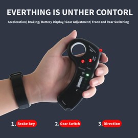 Electric Skateboard Remote, 4 Speed Controller Electric Skateboards, Suitable for Smart Four Wheel Double Drive Electric Scooter, LED Power/Modes Indicator, TypeC Charging