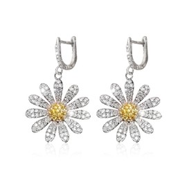 Sunflower Earrings Boho Flower Earrings for Women Spring Earrings Rhinestone Daisy Earrings Summer Beach Jewelry Gift for Women Girls (gold)