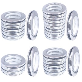 32 Pack Curtain Grommet, Inner Diameter 1-9/16"(40mm) Curtain Eyelet Rings Roman Ring grommet curtains grommets kit For casement eyelet tool Accessory (Light Silver)