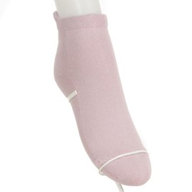 Atsugi JSC1192 Short Crew Socks, Kind Design, Heel Opening with Feathers for Easy Wearing, 100% Organic Cotton Front Thread, 8.7 - 9.4 inches (22 - 24 cm), Pink