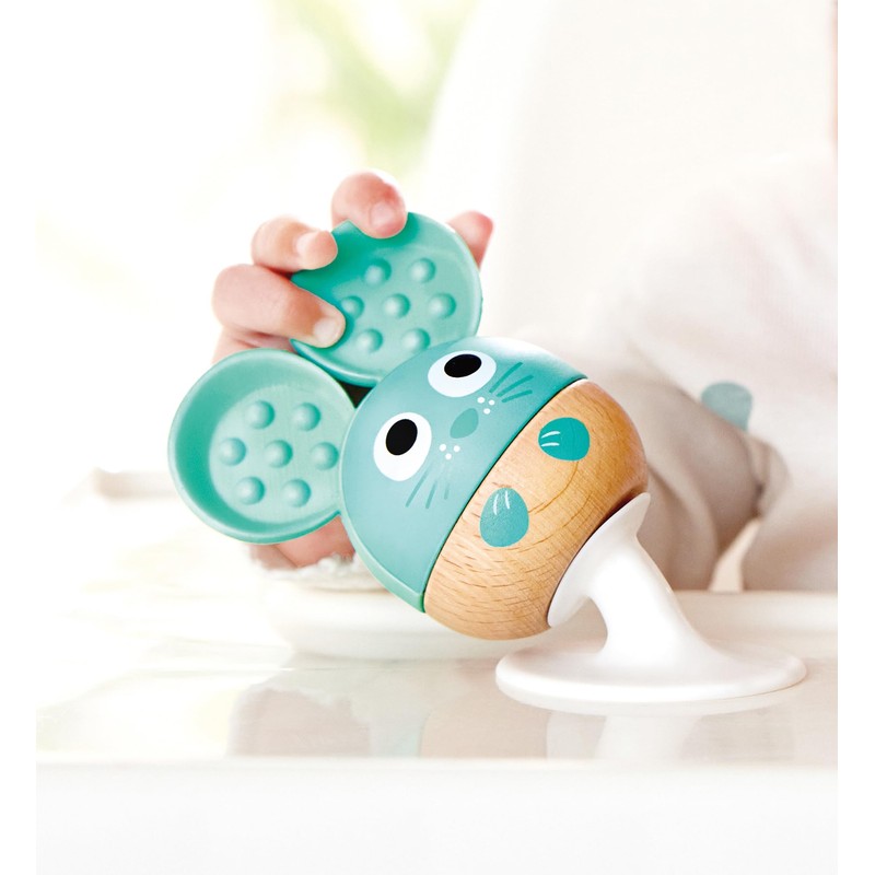 Hape Rattle Trio Happy Animals, Three Animals with Teething Ring