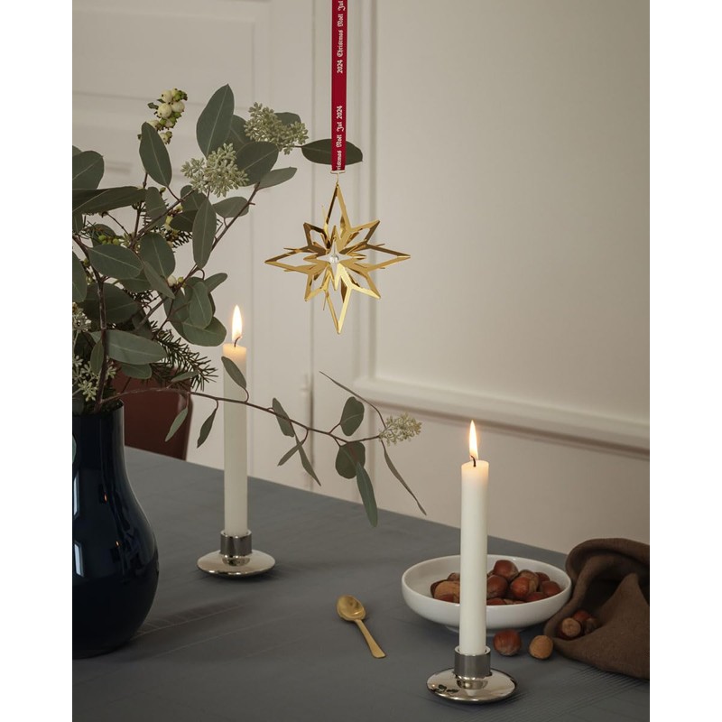 Georg Jensen - Gold Plated Star and Moon Ornament 2024