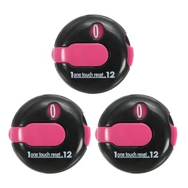 PATIKIL Golf Score Counter Set of 3 Mini Golf Shot Stroke Attachment Counters Clicker Clip for Golfer Glove Bag Hat Black Red